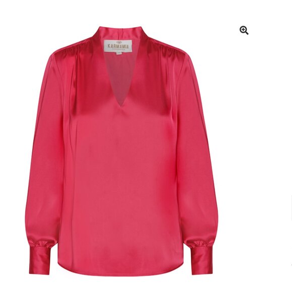 !!! NWT !!! Karmamia Edith Blouse - Gorgeous Deep Pink - Picture 1 of 3